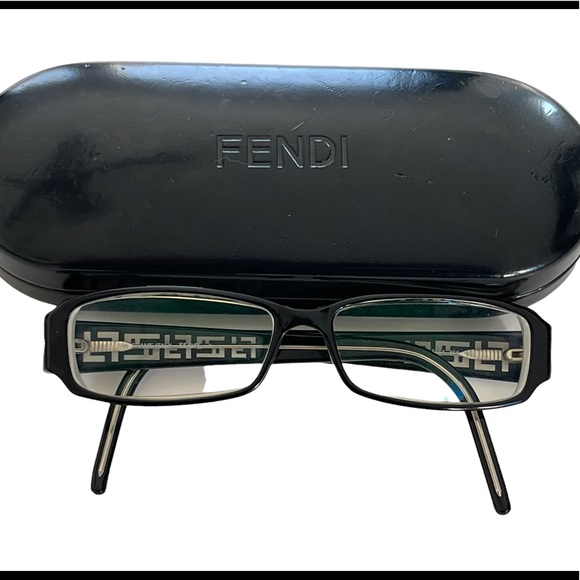 Fendi Women's Eyeglasses FF664 965 Black Logo 51 14 140 Rectangle Frames w/ Case - Picture 1 of 9